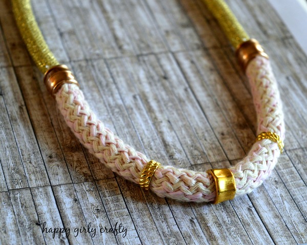 Pink and Gold Statement Necklace