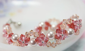 Entwined Pearl and Petal Bracelet