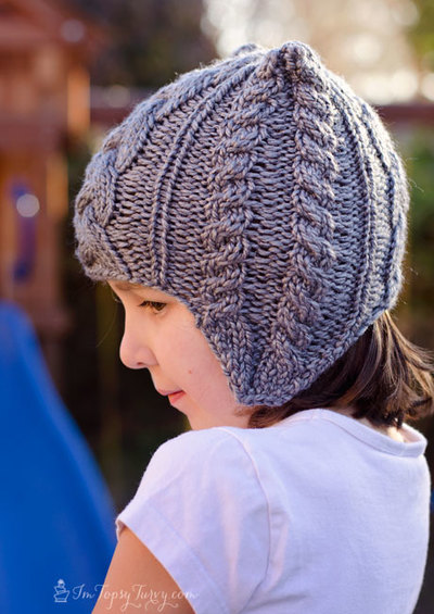 Roaringly-Cute Cable Knit Beanie