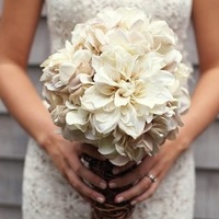 Vintage-Inspired White Wedding Bouquet