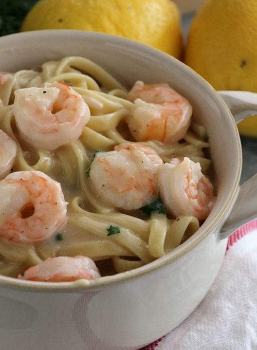 One Pot Lemon Shrimp Alfredo