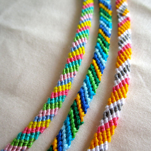 Candy Stripe Friendship Bracelet | AllFreeJewelryMaking.com