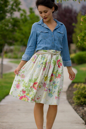 Gathered Pencil Skirt Tutorial