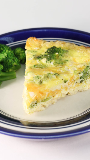 Lightened Up Broccoli Cheddar Quiche