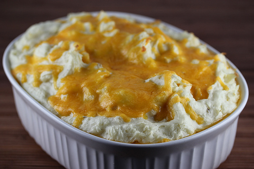 Hamburger Pie with Garlic Mashed Potatoes