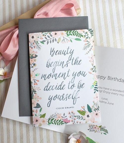 Beautiful Printable Inspirational Quote Card | AllFreePaperCrafts.com