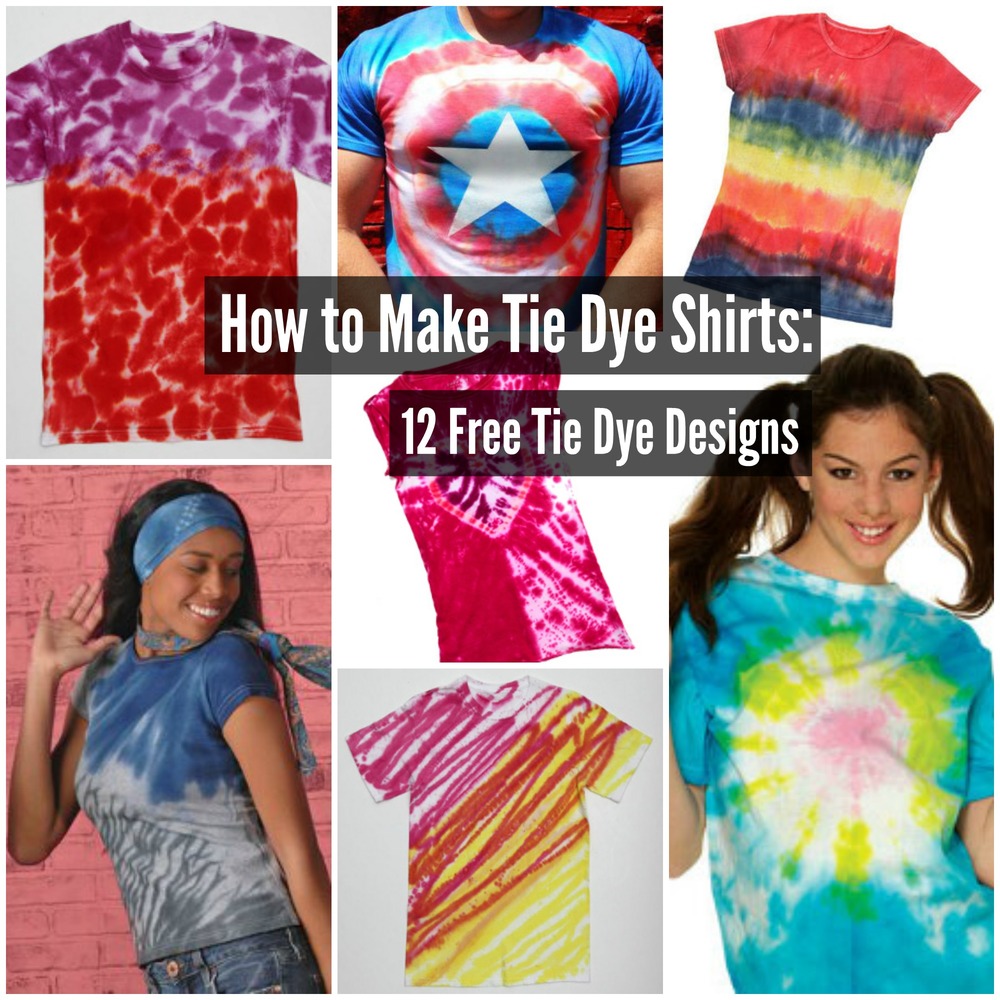 How to Make Tie Dye Shirts: 12 Free Patterns | FaveCrafts.com
