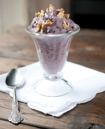 5-Minute Blueberry Banana Soft Serve