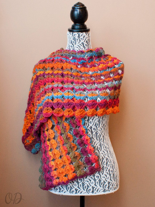 Painted Sunrise Summer Crochet Wrap