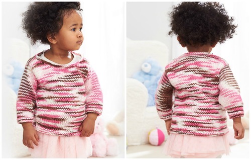 Layered Stripes Baby Knit Pullover