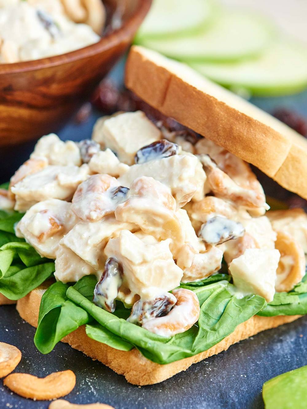 No-Mayo Chicken Salad Sandwich | FaveHealthyRecipes.com