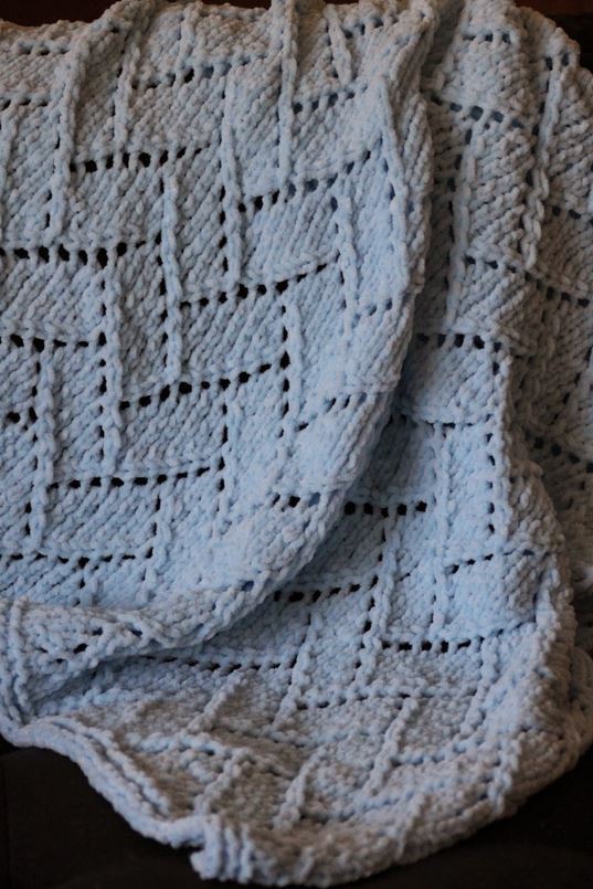Bricklayers Lace Baby Blanket