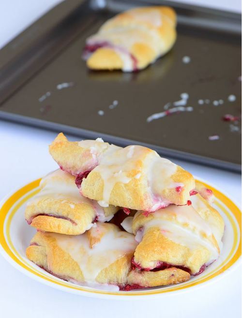 Easiest Raspberry Lemon Crescent Rolls