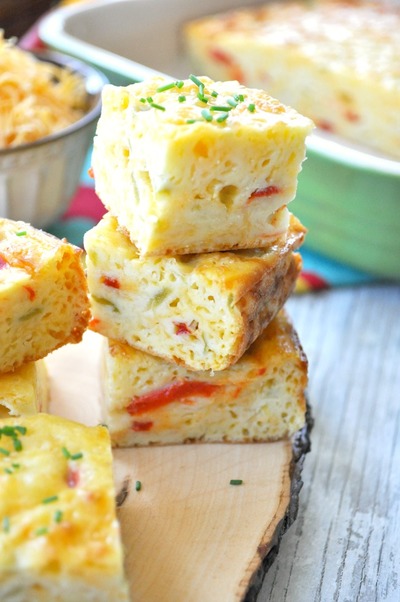 Aunt Bee's Easy Chile Cheese Squares