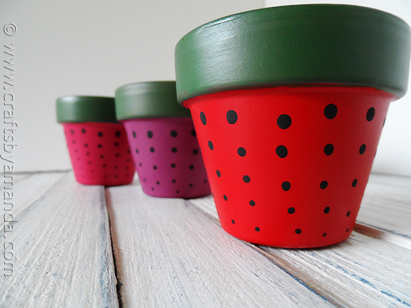 Sweet Strawberry Terracotta Pots