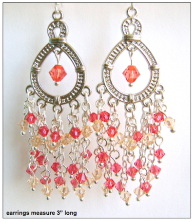 Dangling Swarovski Crystal Earrings