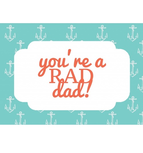 Ahoy Printable Fathers Day Card