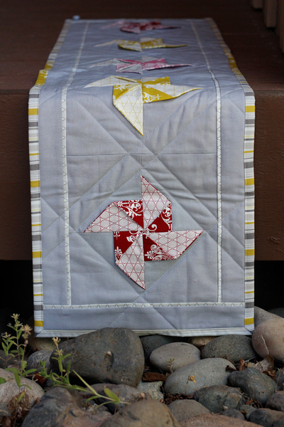 Pinwheel Quilted Table Runner