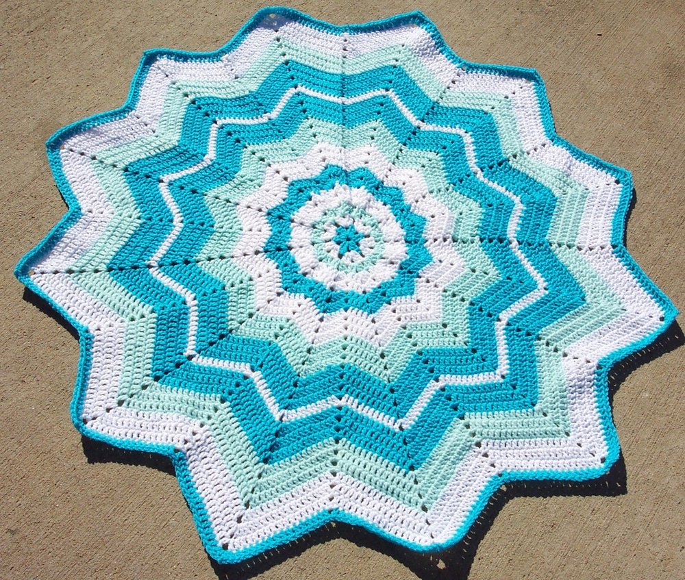 round crochet afghan patterns for beginners