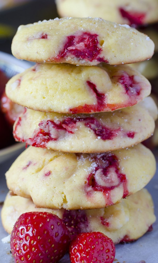 Strawberry Cream Cheese Cookies with White Chocolate Chips ...