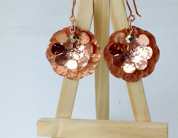 Charming Metal Flower Earrings