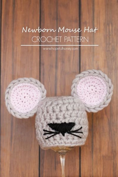 Mouse Baby Hat Crochet Pattern