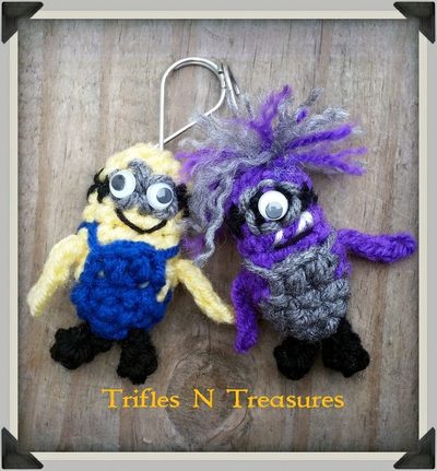 Minion Crochet Key Charms