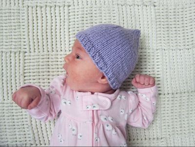 Fresh Lilac Baby Hat