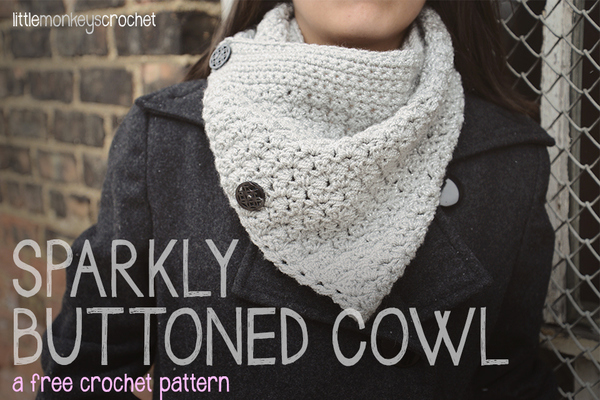 Shimmer Buttoned Cowl Crochet Pattern