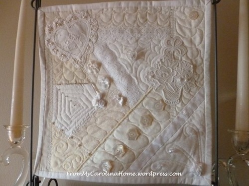White Crazy Mini Quilt Pattern