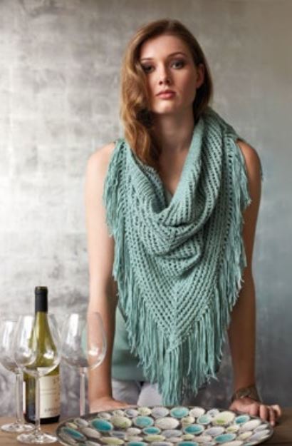 Mint Fringed Shawl