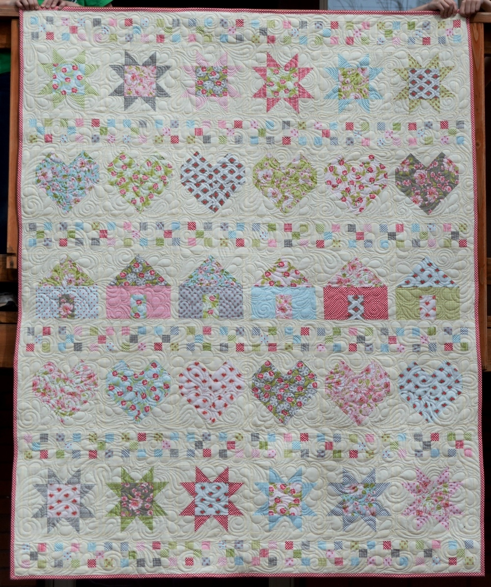 Christmas quilts All In A Row Quilt Pattern | FaveQuilts.com