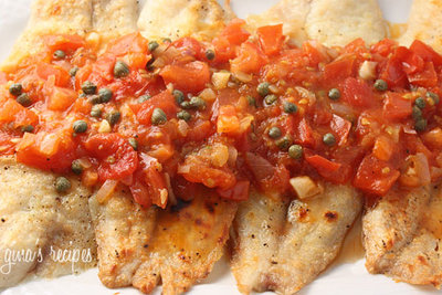 Broiled Tilapia with Tomato Caper Sauce