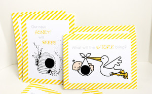 Baby Gender Reveal Printable Cards Allfreepapercrafts Com