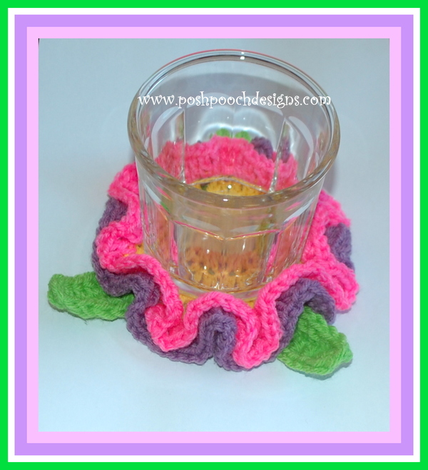 Spring Flower Crochet Coaster_1