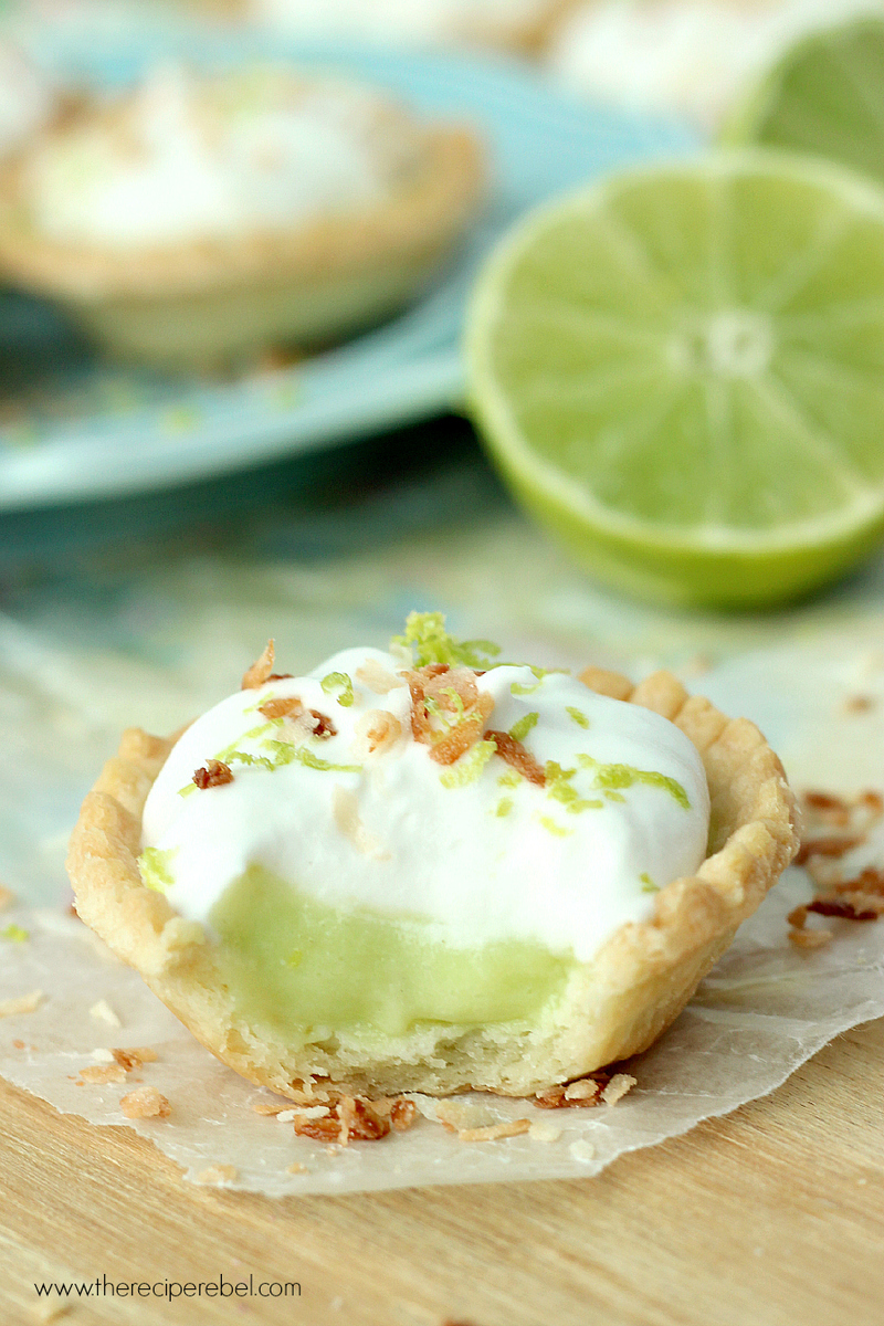 Creamy No Bake Coconut Lime Tarts