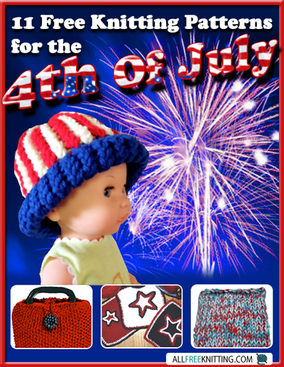 "11 Free Knitting Patterns for the 4th of July" eBook