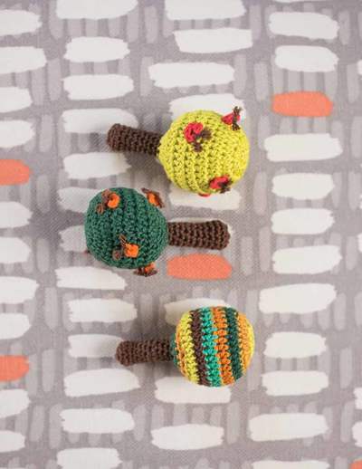 Apple Tree Crochet Baby Rattles