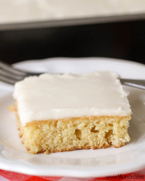 White Chocolate Texas Sheet Cake