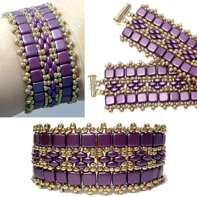 Lavish Purple Royalty Beaded Bracelet