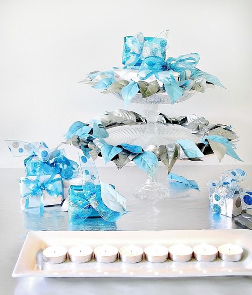 Leafy Tiered Gift Centerpiece