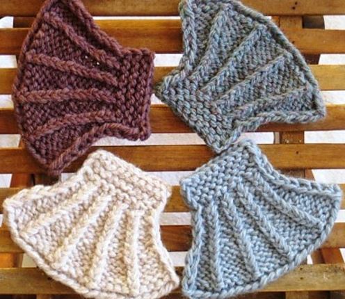 Seashell Knit Coasters