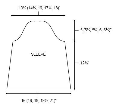 Lace and Cables Cardi Sleeve Diagram Lace and Cables Cardi Sleeve Diagram