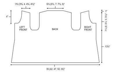 Lace and Cables Cardi Back Diagram Lace and Cables Cardi Back Diagram