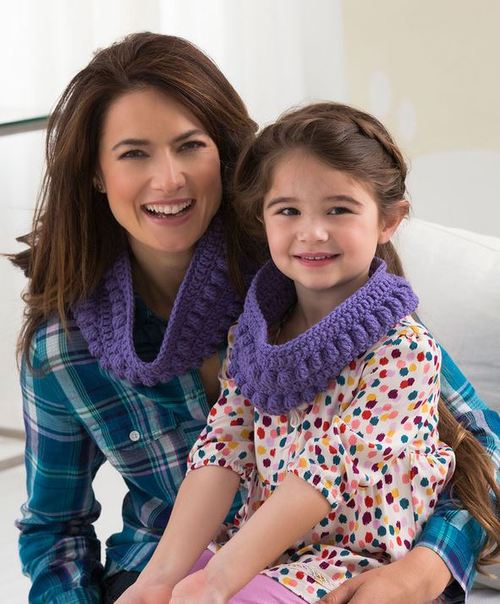 Mommy and Me Matching Crochet Scarve