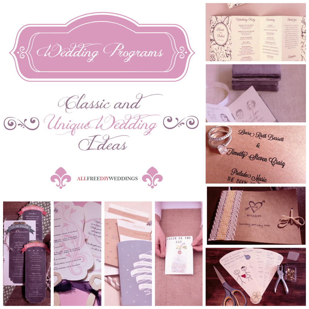 Wedding Programs 9 Classic and Unique Wedding Ideas