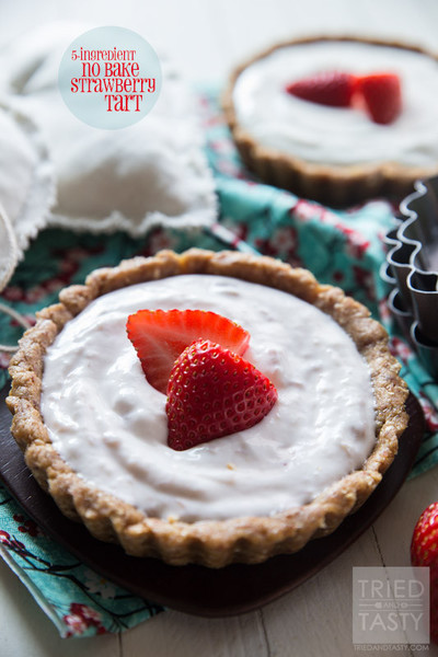 5-Ingredient No Bake Strawberry Tart