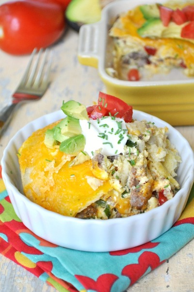 Skinny Mexican Breakfast Casserole