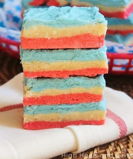 Red White and Blue Sugar Cookie Bars