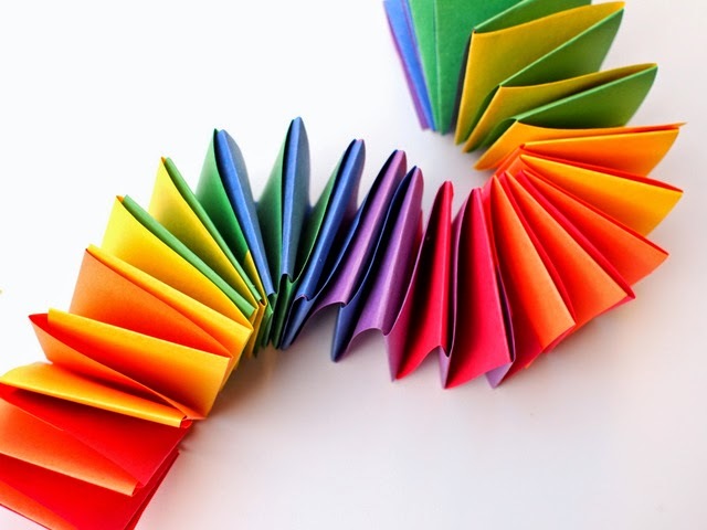 Rainbow Accordion Paper Garland